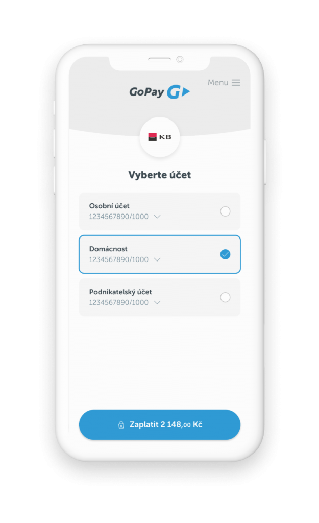 gopay PSD2 platba